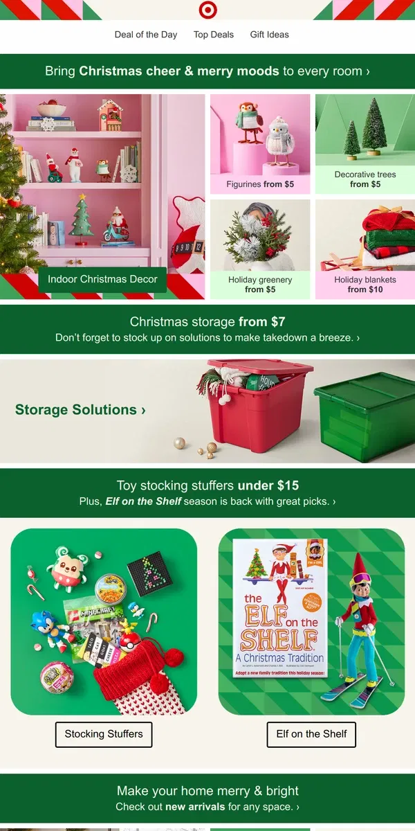 Email from Target. Make it merry: home edition 🎄