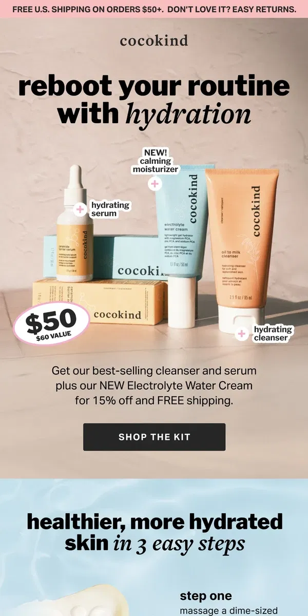 Email from cocokind. reboot your routine with hydration