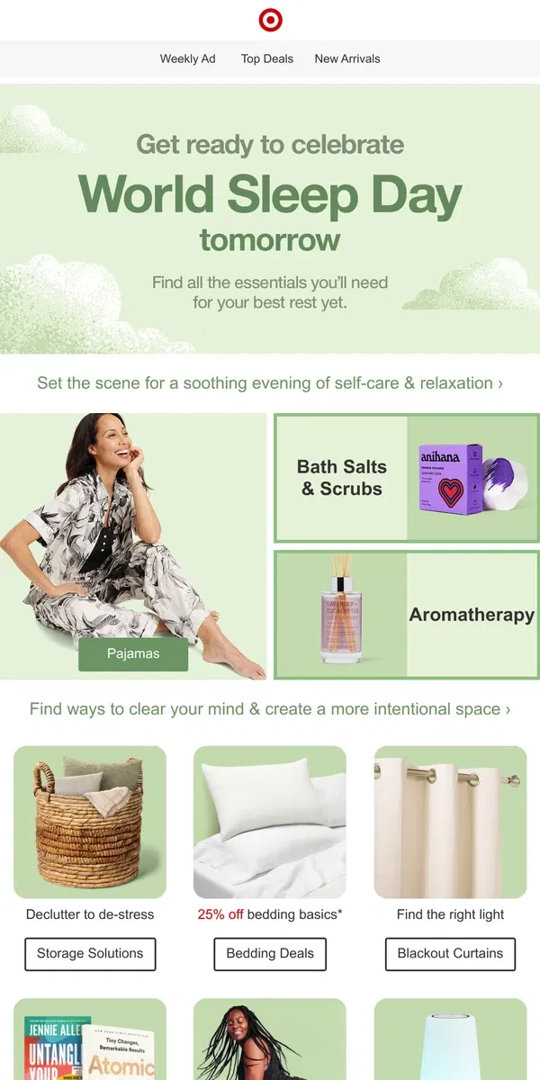 Email from Target. Celebrate World Sleep Day with your best rest yet 💤