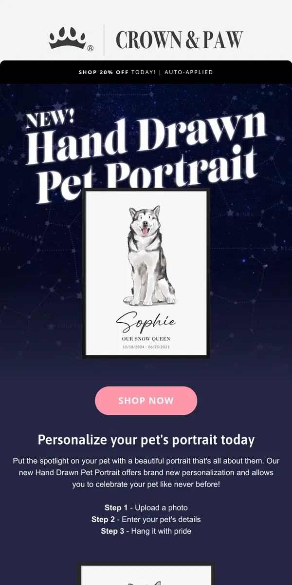 Email from Crown & Paw. NEW ✨  Did you miss this release? 😍