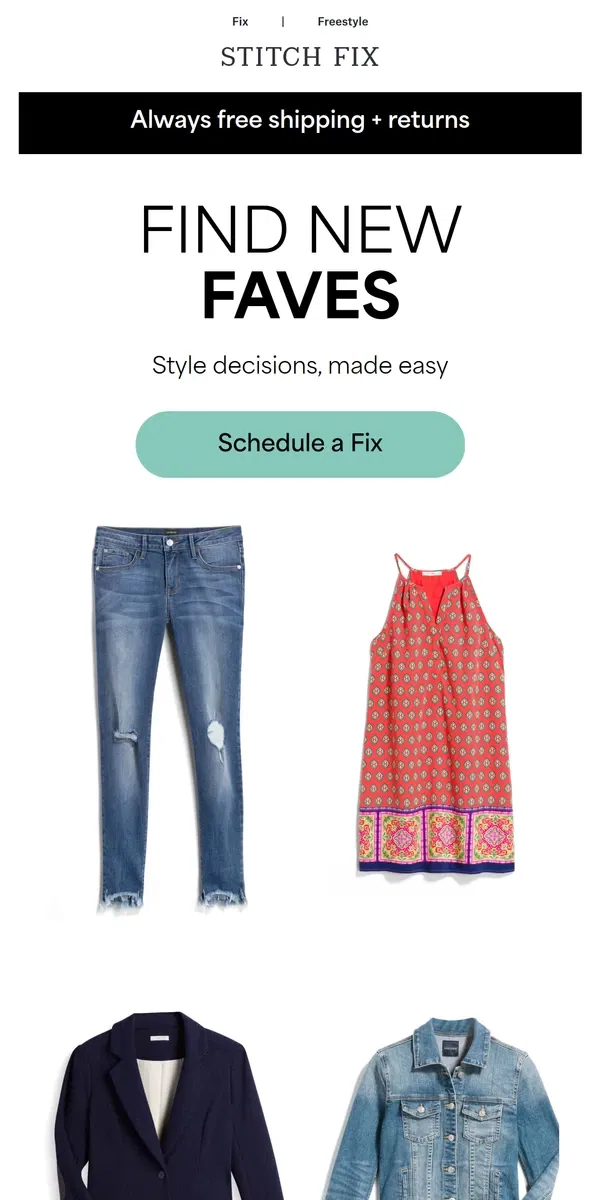 Email from Stitch Fix. These will look great on you