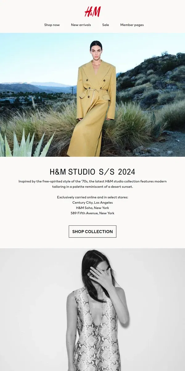 Email from H&M. New drop: Studio S/S 2024