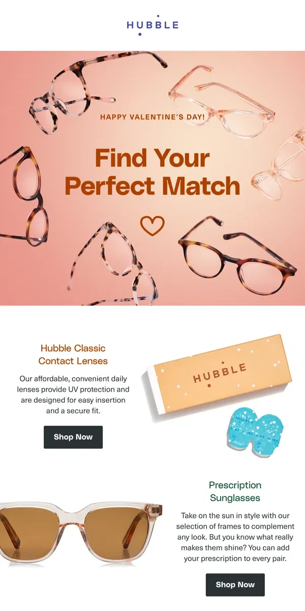 Email from Hubble Contacts. The Right Fit for Your Vision