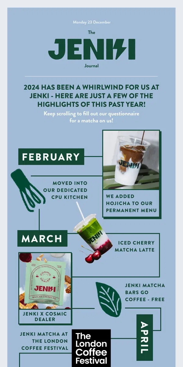 Email from JENKI. Big THANK YOU for being a JENKI Customer this Year!