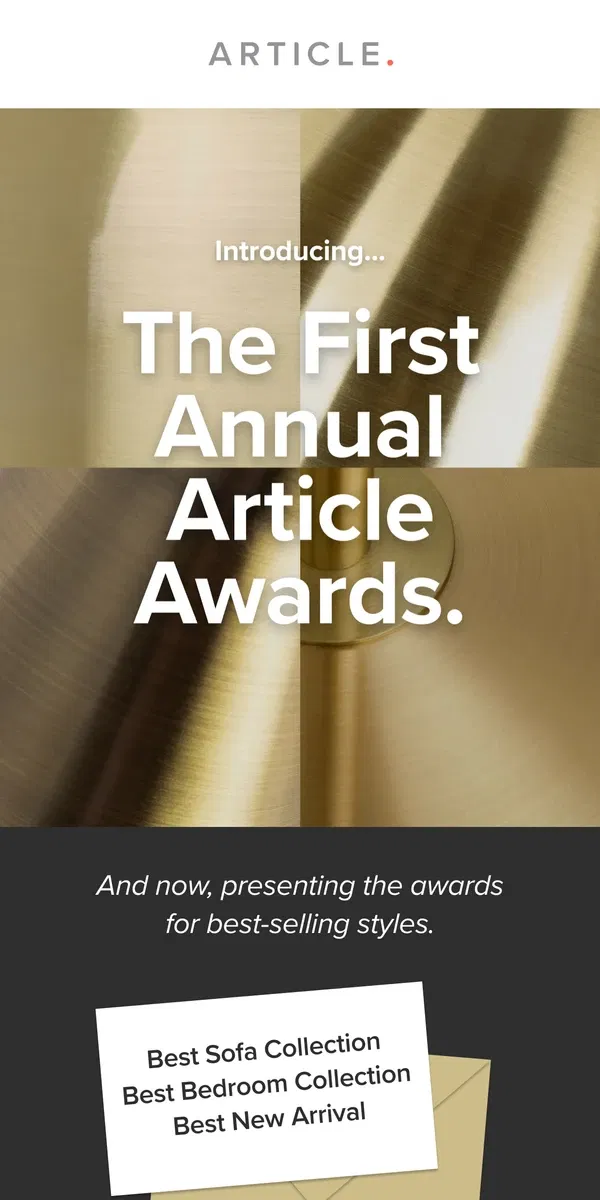 Email from Article. And the award goes to…