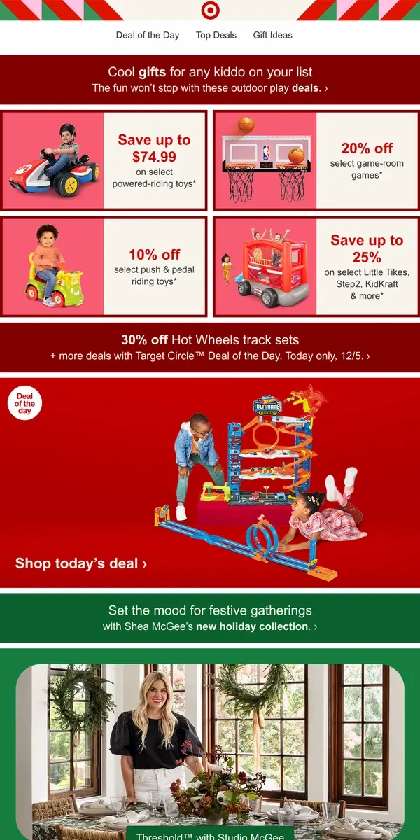 Email from Target. Save up to $74.99 on select powered-riding toys & more.