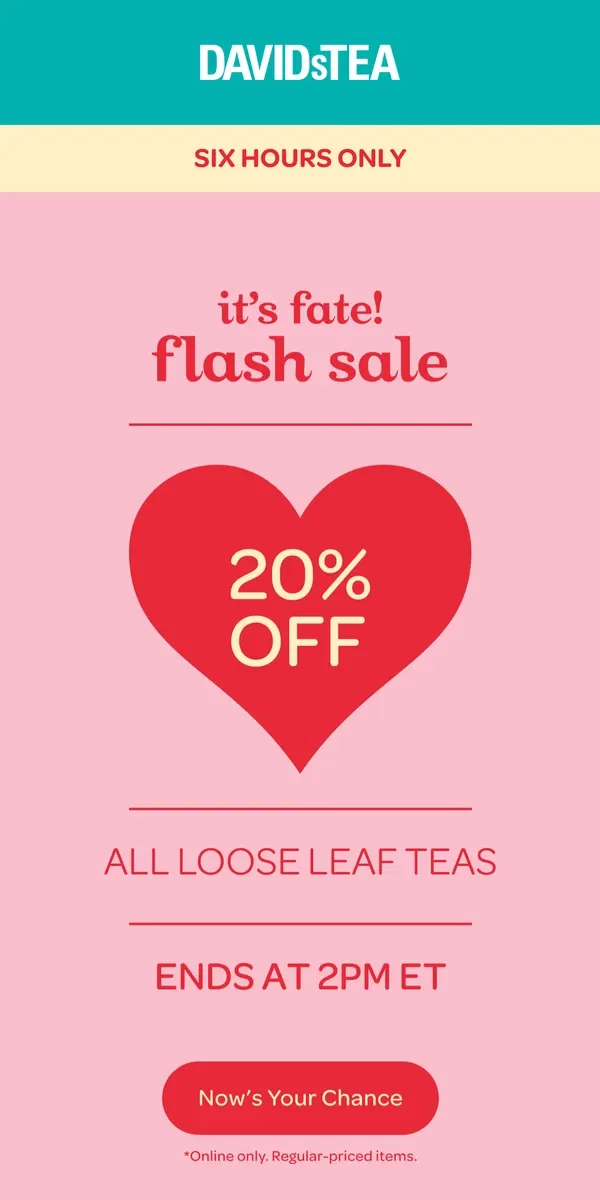 Email from DAVIDsTEA. ⚡️⚡️⚡️ SALE ⚡️⚡️⚡️