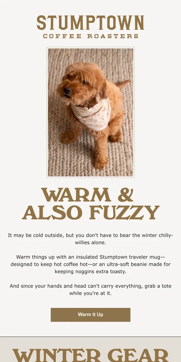 Email from Stumptown Coffee Roasters. You’re getting warmer . . .