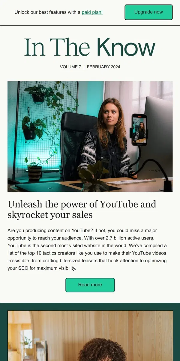 Email from Teachable. Top video content tips for creators 🎥