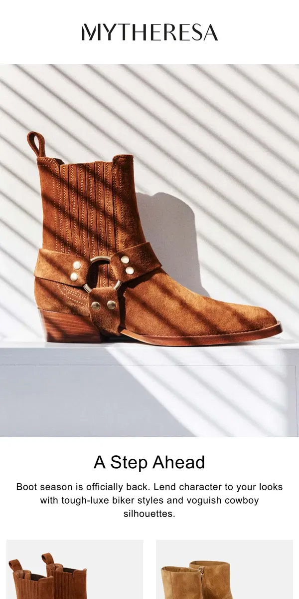 Email from Mytheresa. 👢 Trending Now: Cowboy and Biker Boots 