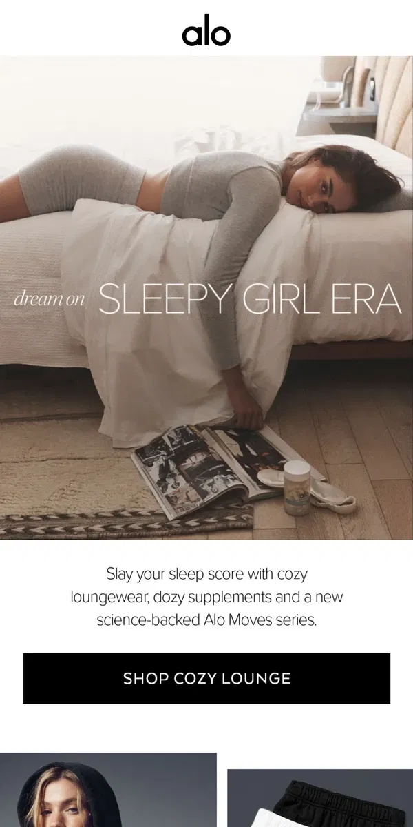 Email from Alo Yoga. Let’s sleep together