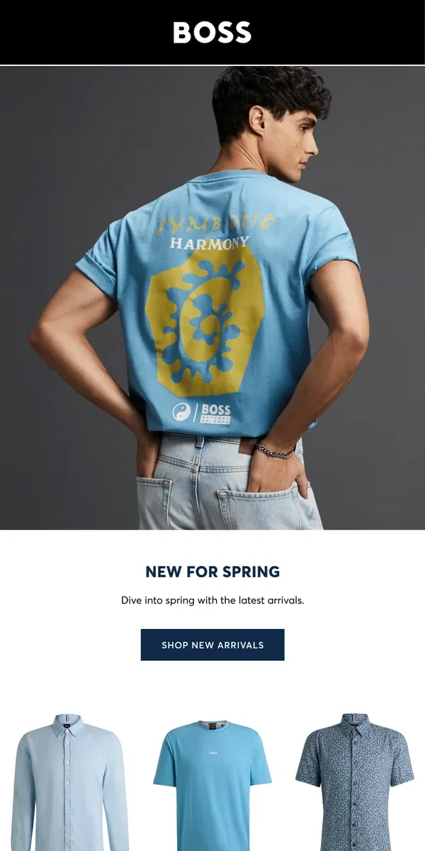 Email from HUGO BOSS. Spring Into New