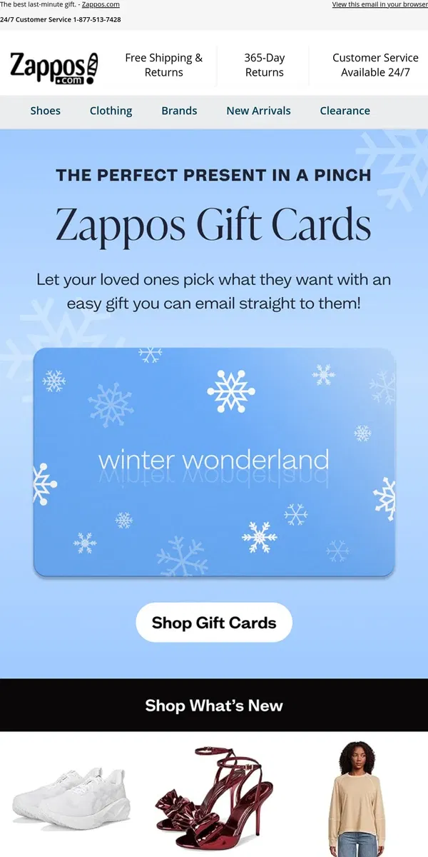 Email from Zappos. 🎁 Zappos Gift Cards 🎁