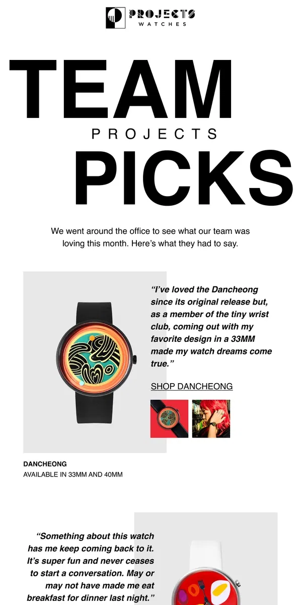 Email from Projects Watches. The Water Cooler Oracles Have Spoken