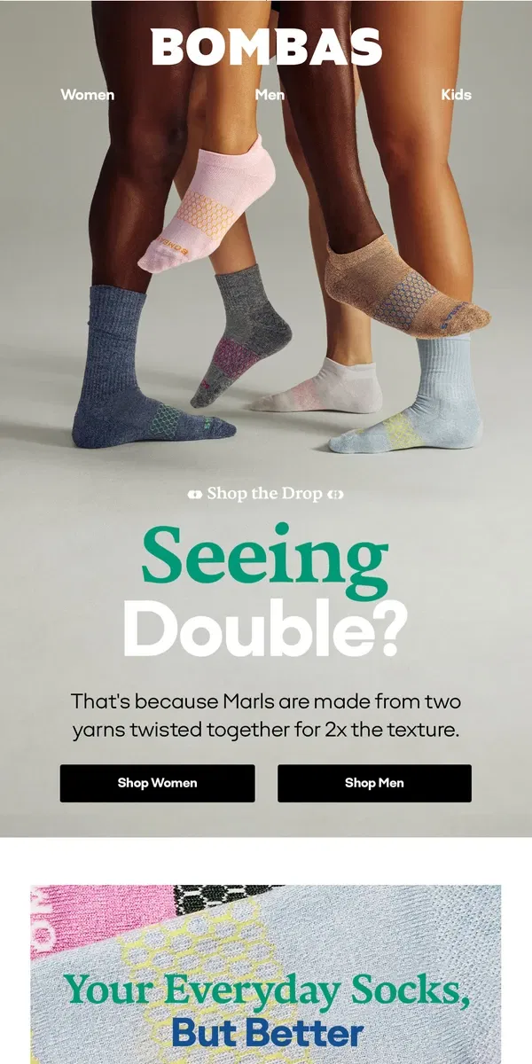 Email from Bombas. It’s Not Your Eyes