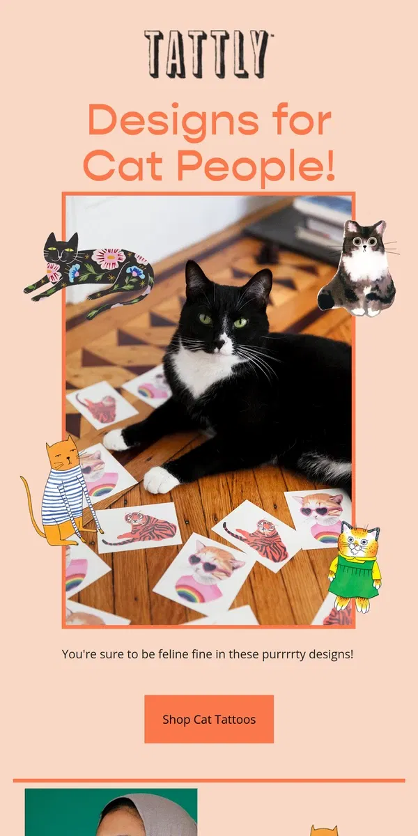 Email from Tattly. The Purrrr-fect Tattoos