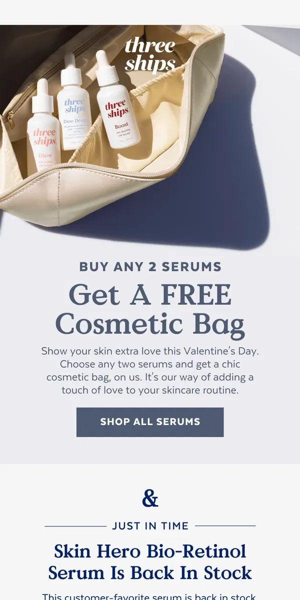 Email from Three Ships Beauty. Pick 2 Serums, Get a Bonus! 🛍️