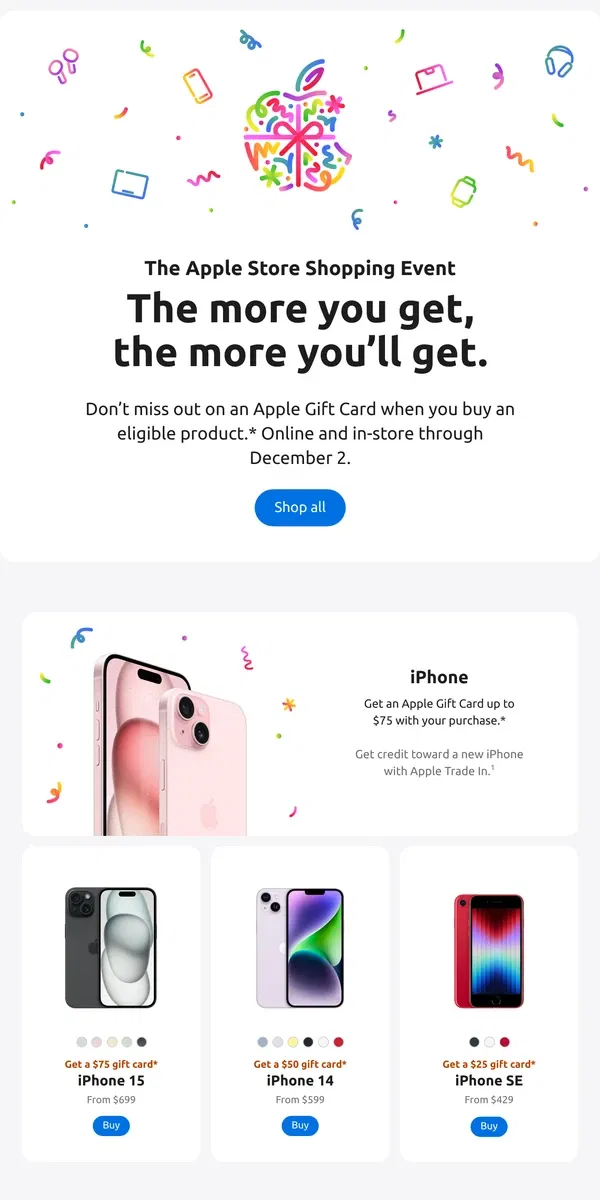 Email from Apple. 🛍️ Final days to get an Apple Gift Card.