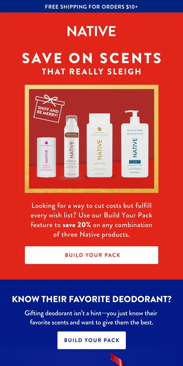 Email from Native. Save 20% when you gift Native