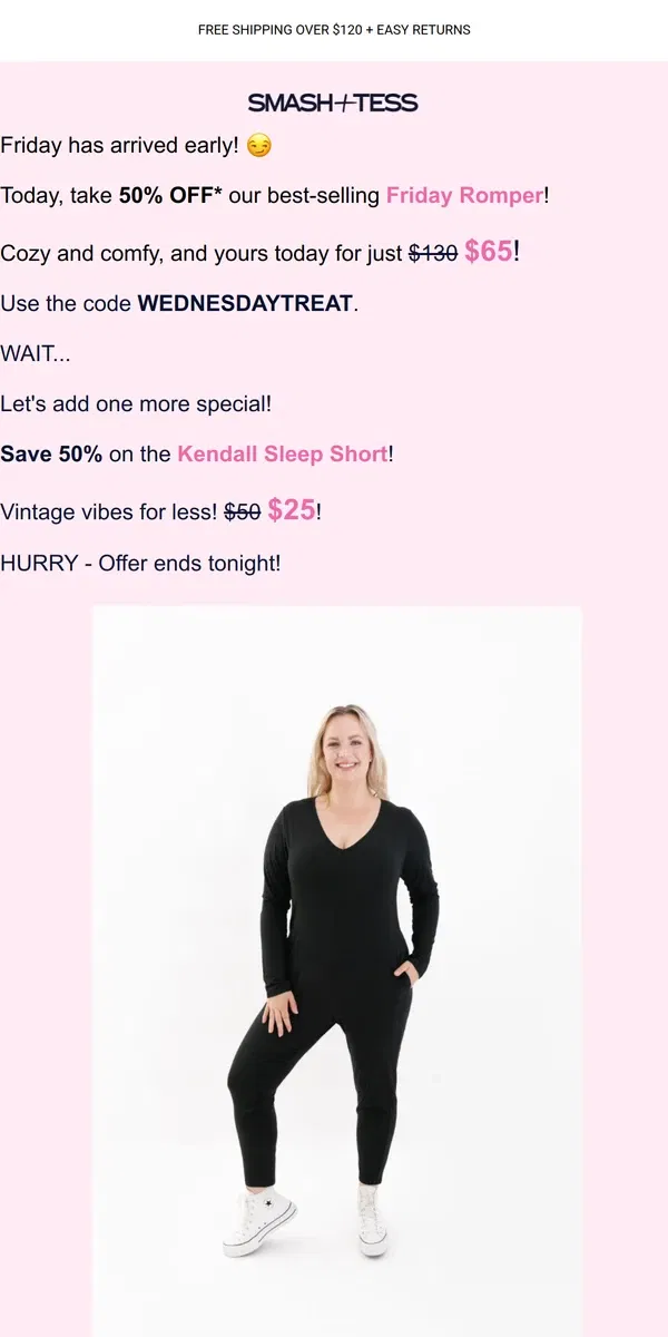 Email from Smash + Tess. 50% OFF, Anyone!? 😍