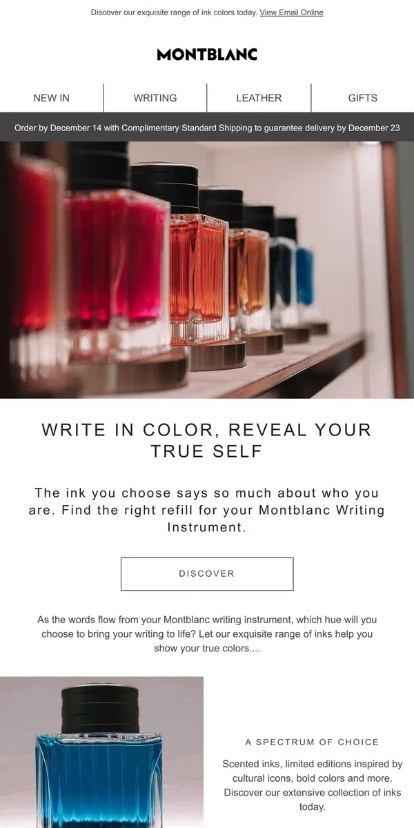 Email from Montblanc. A kaleidoscope of color and meaning…