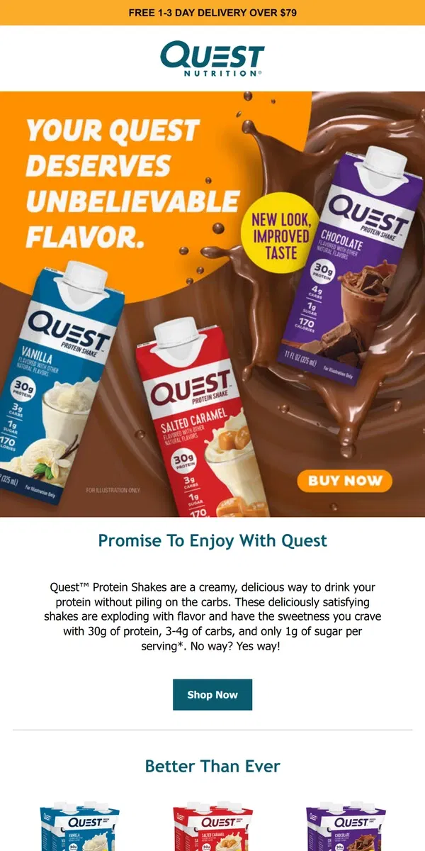 Email from Quest Nutrition. We're Shaking Things up