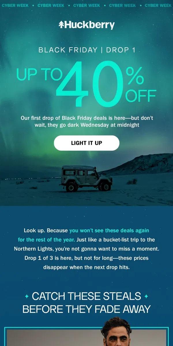 Email from Huckberry. OOooooooo AAaaaaaaaaaahhh