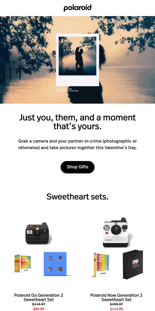 Email from Polaroid. Real connection is analog.