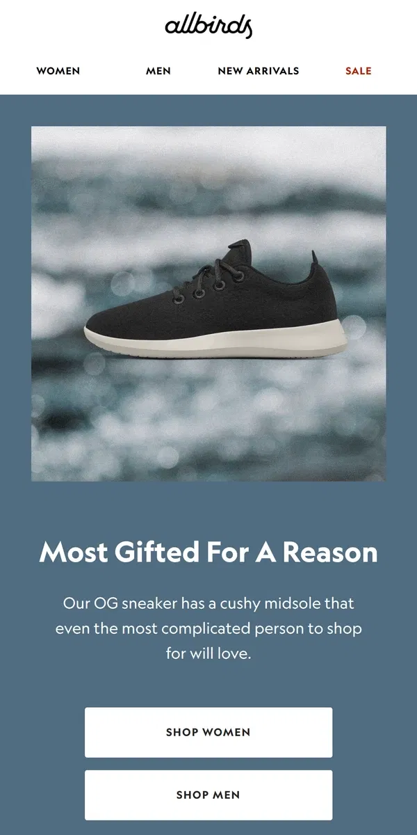 Email from Allbirds. Final Call For Shipping