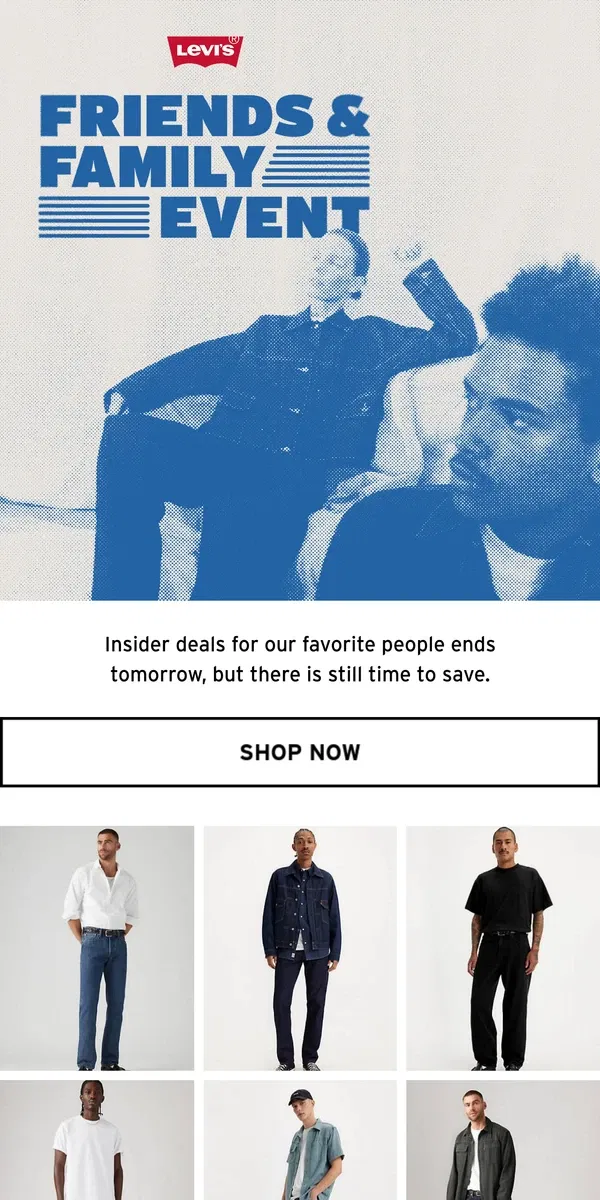 Email from Levi's. Friendly Reminder: 30% off ends tomorrow