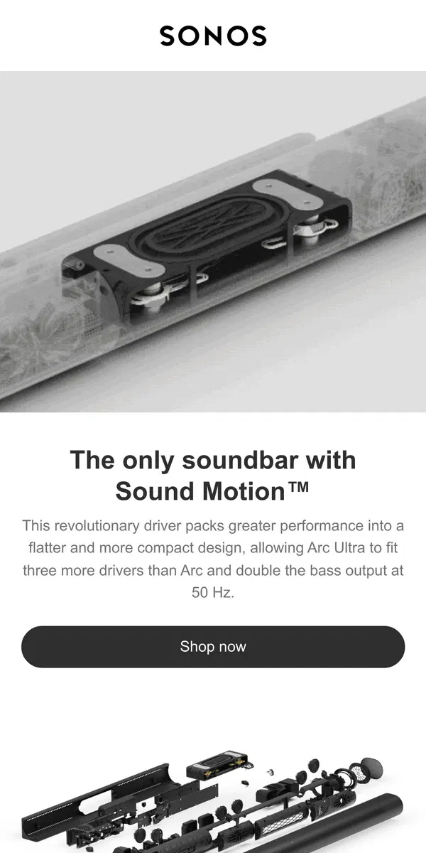 Email from Sonos.          What is Sound Motion™?