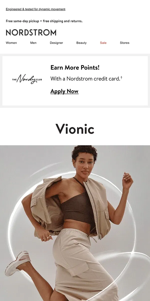 Email from Nordstrom. Vionic: wearable well-being for your feet