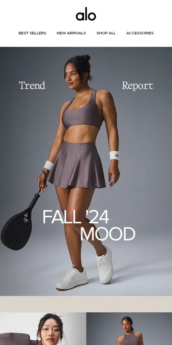 Email from Alo Yoga. Your fall trend report