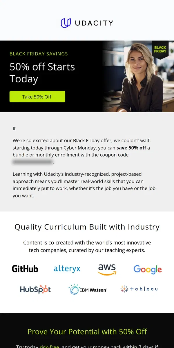 Email from Udacity. We couldn’t wait to share the good news.