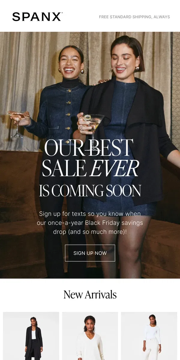 Email from SPANX. Incoming! Black Friday Sale