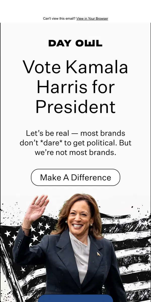 Email from Day Owl. 🗳️ We Endorse Harris/Walz for a Cleaner Future 🌎