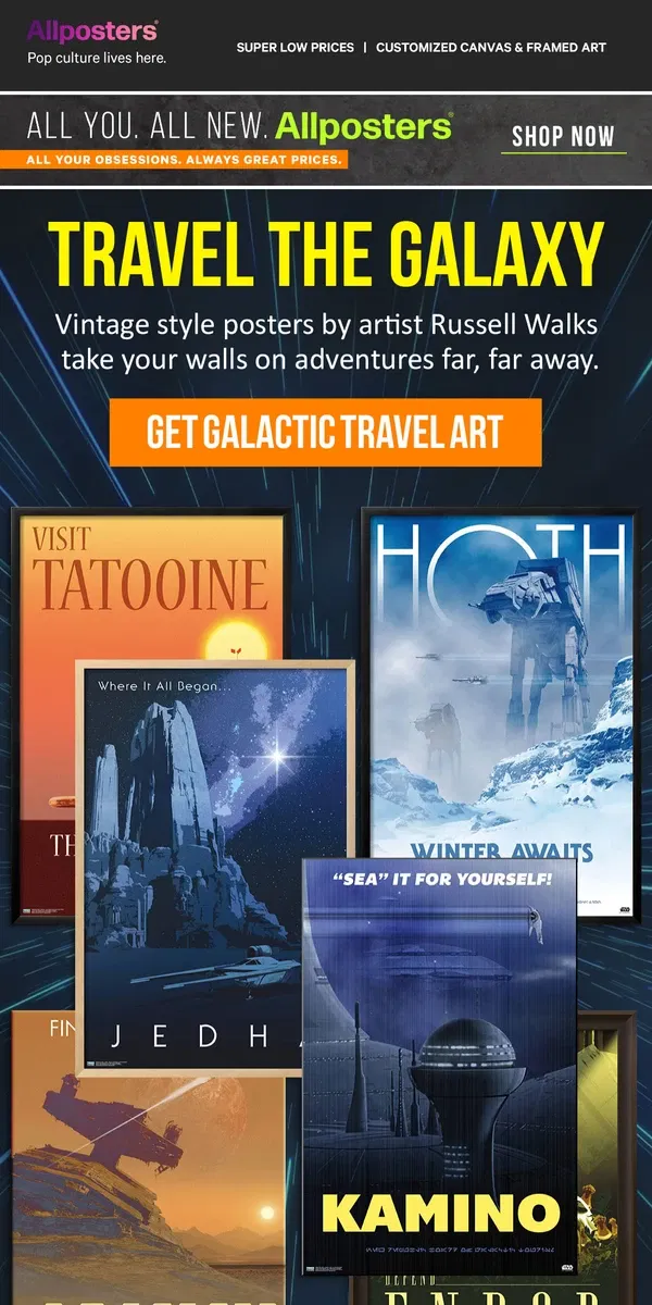 Email from AllPosters. ✨Take a trip to Tatooine