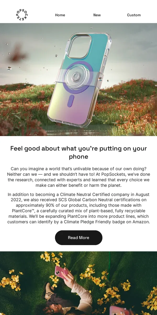 Email from PopSockets. Accessorize Sustainably with PopSockets 💪🌍