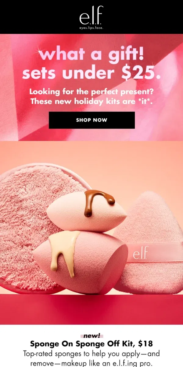 Email from e.l.f.. Perfect gift? These holiday sets are *it* 🎄