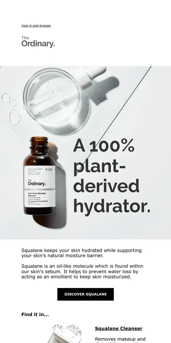 Email from The Ordinary. We love Squalane.