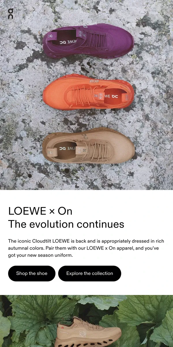 Email from On. ☁️ The Cloudtilt LOEWE is back