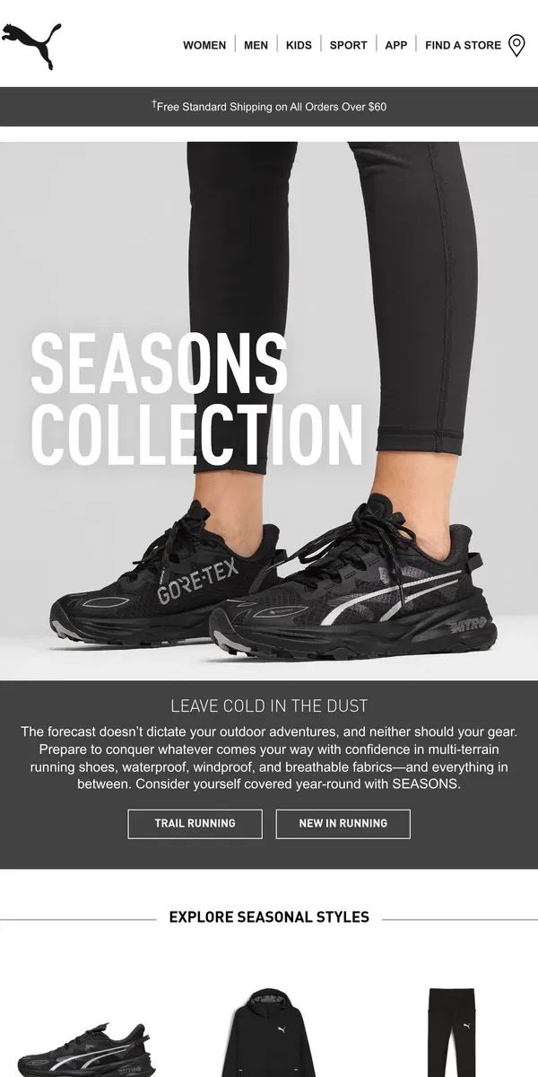 Email from Puma. Let’s Get Moving ❄️🏃‍♂️‍➡️