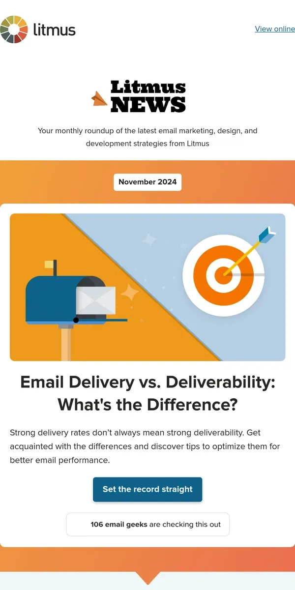 Email from Litmus. True or false: An email can be counted as delivered even if it’s in spam