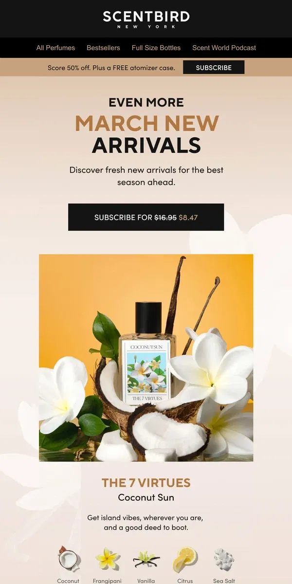 Email from Scentbird. More NEW Arrivals to love