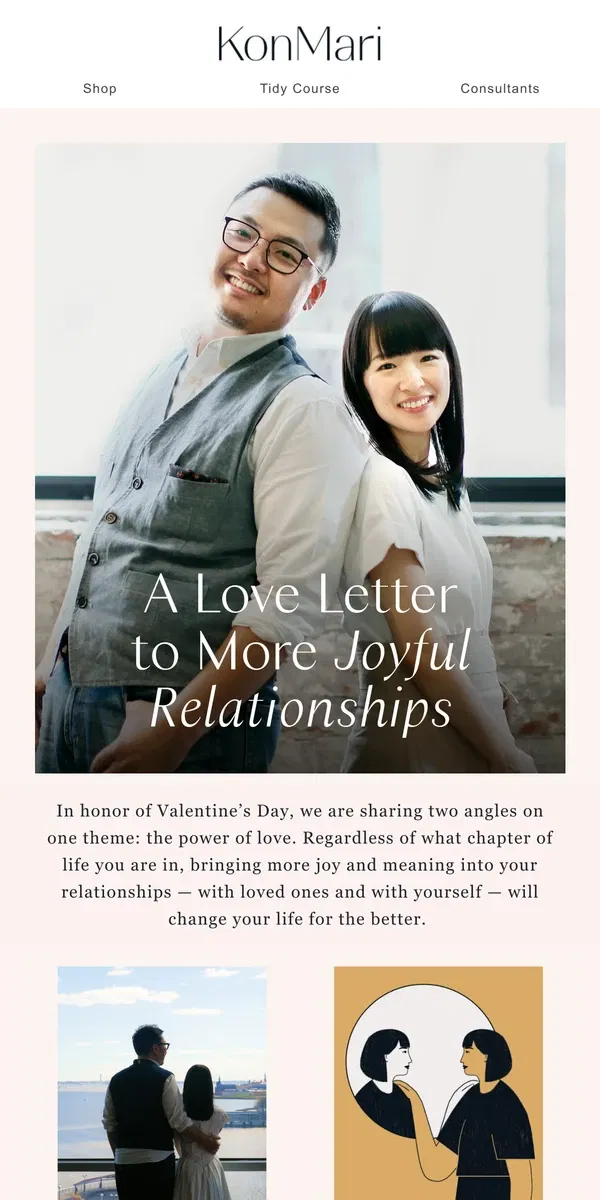 Email from KonMari. How to Build More Joyful Relationships