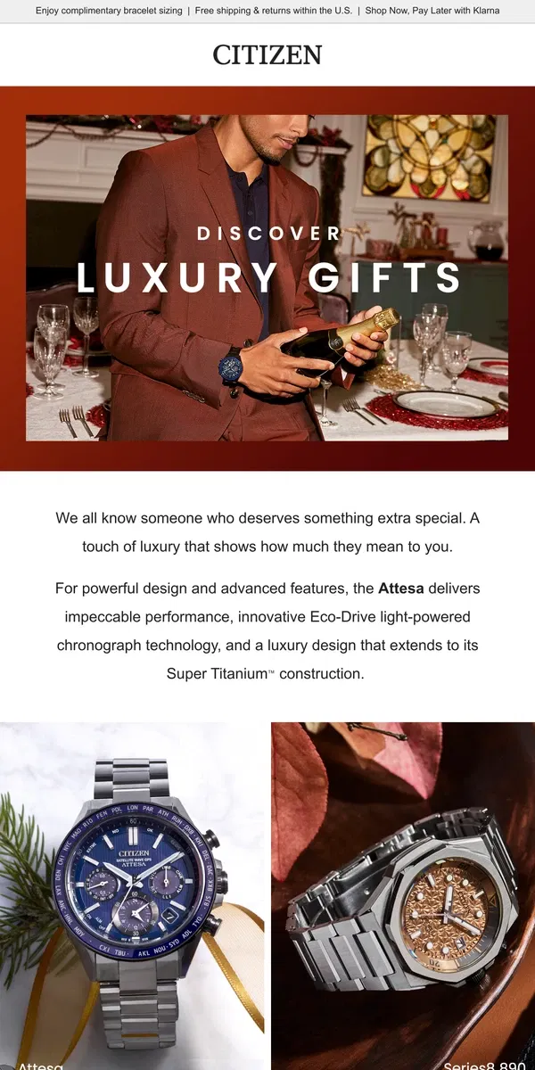 Email from Citizen Watch. Become a Premier Gift Giver 🎁