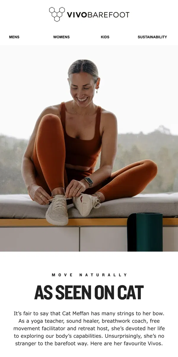 Email from Vivobarefoot. Our yoga expert picks her favourites