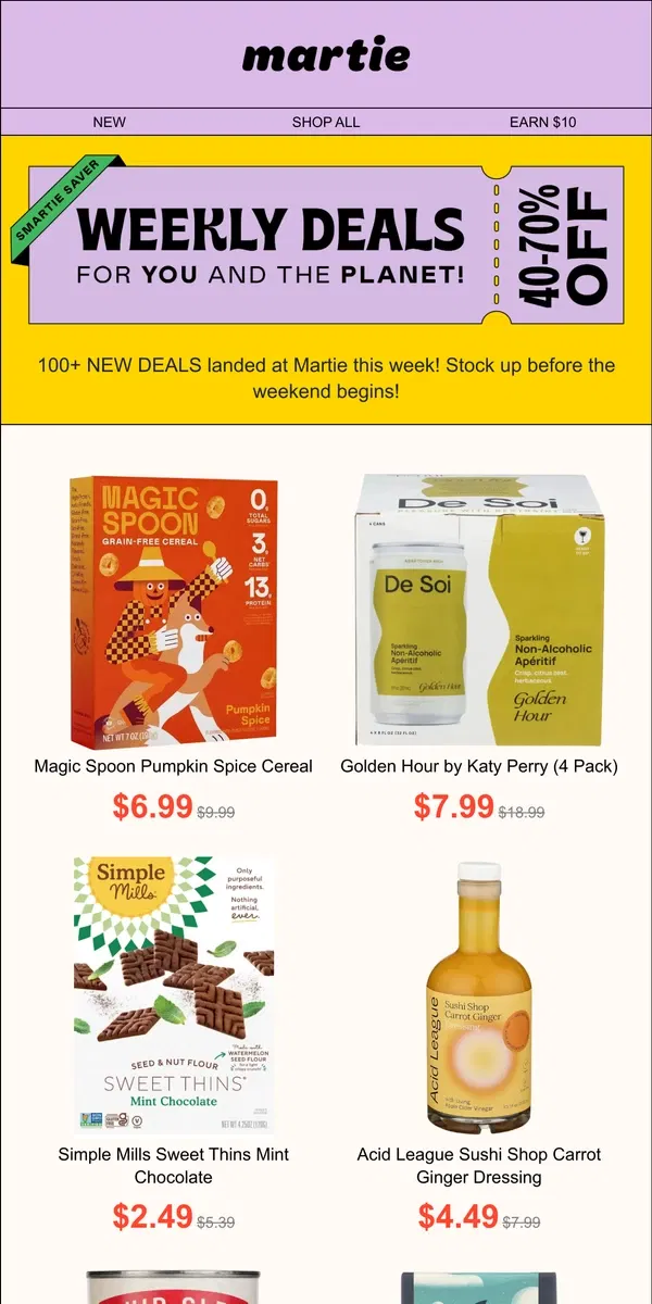 Email from Martie. 🎉 Your Weekly Smartie Saver is here! 100+ NEW deals!