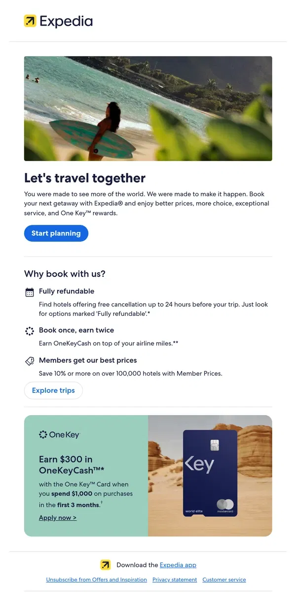 Email from Expedia. [Name], your next adventure awaits