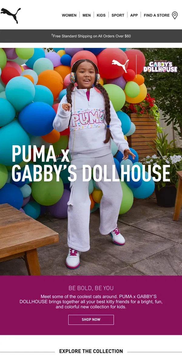 Email from Puma. PUMA x GABBY’S DOLLHOUSE Is Here